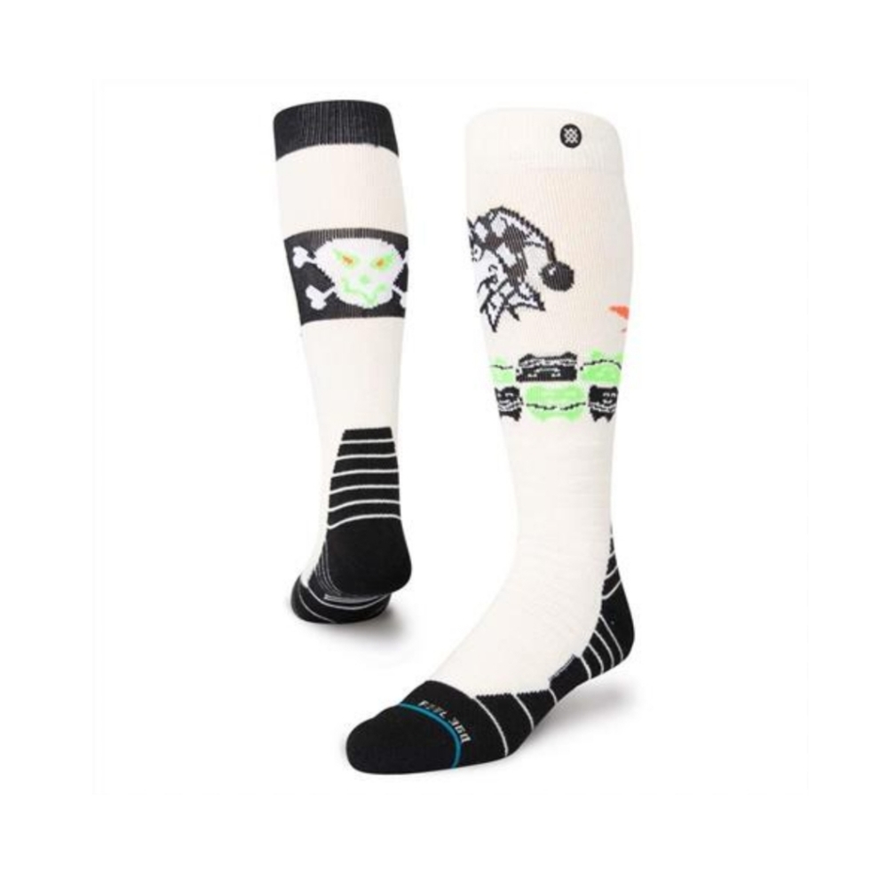 Stance Jester Teeth. Feel 360 merino wool blend. Over the calf socks. Size Mediu